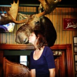 Kissing the moose at Sleder's